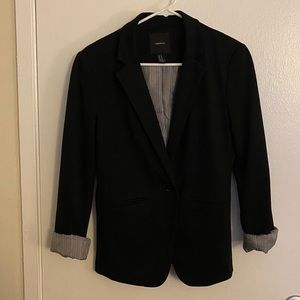 Black Blazer with Striped lining